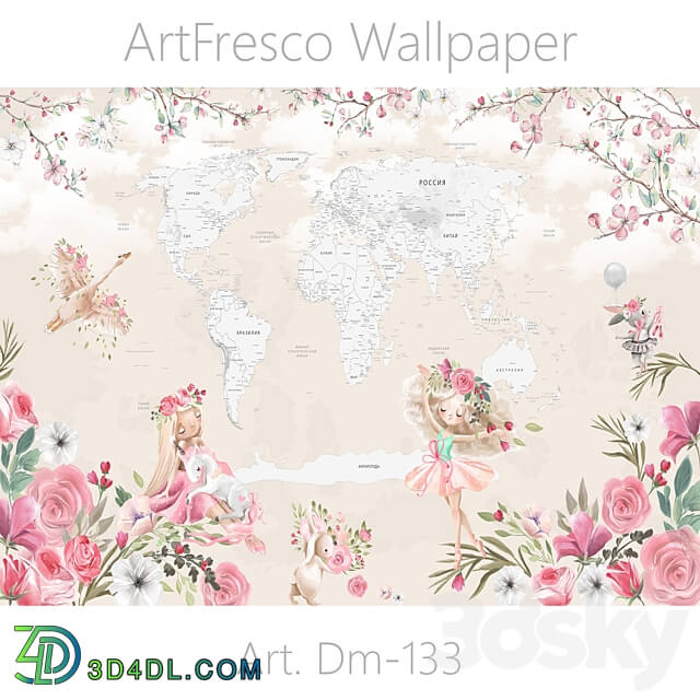 ArtFresco Wallpaper Designer seamless wallpaper Art. Dm 133OM 3D Models