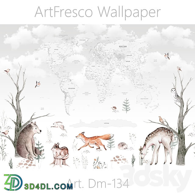ArtFresco Wallpaper Designer seamless wallpaper Art. Dm 134OM 3D Models