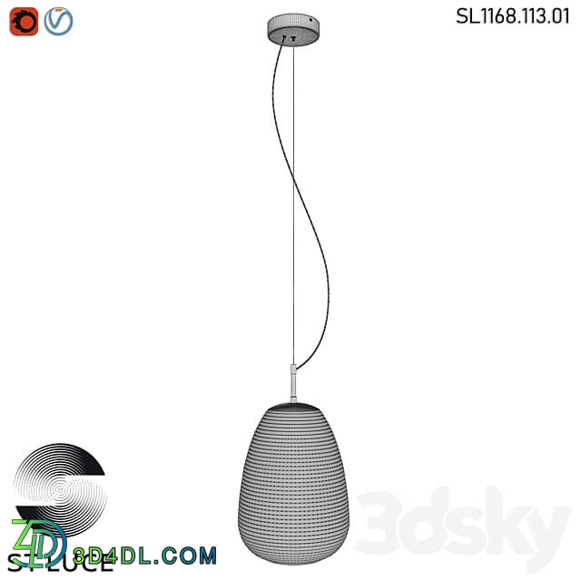 SL1168.113.01 Hanger ST Luce Chrome White OM Pendant light 3D Models