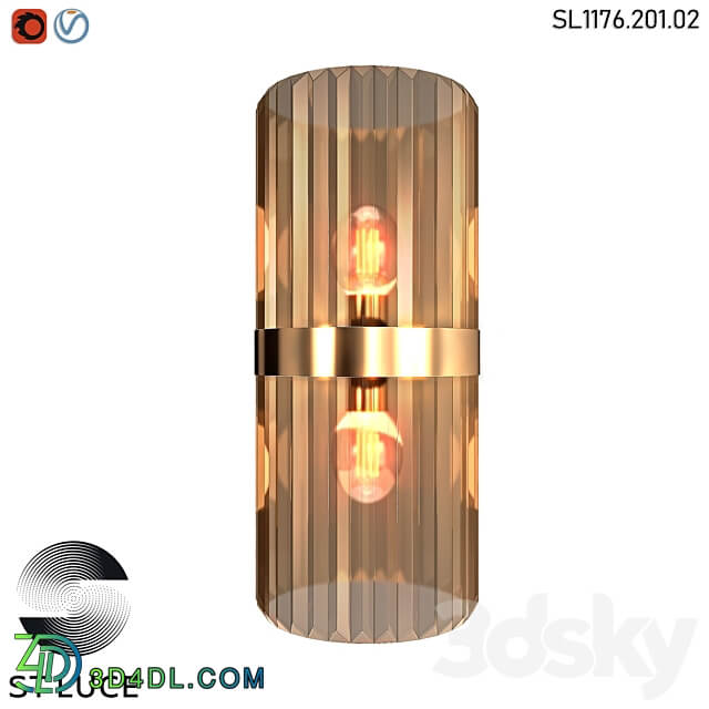 SL1176.201.02 Sconce ST Luce Golden OM 3D Models
