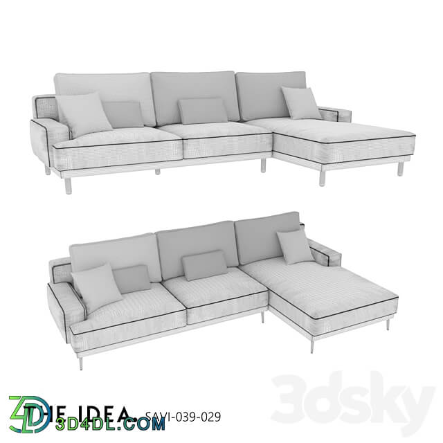 OM THE IDEA corner modular sofa SAVI 039 029 3D Models