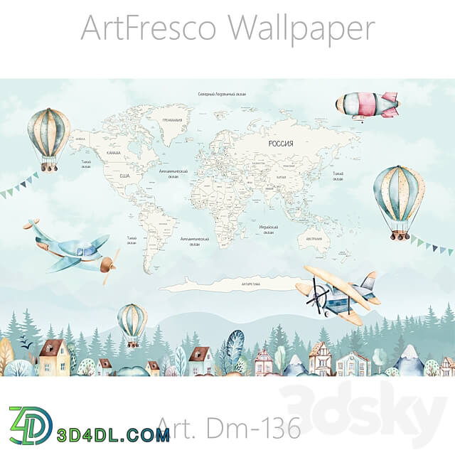 ArtFresco Wallpaper Designer seamless wallpaper Art. Dm 136OM 3D Models