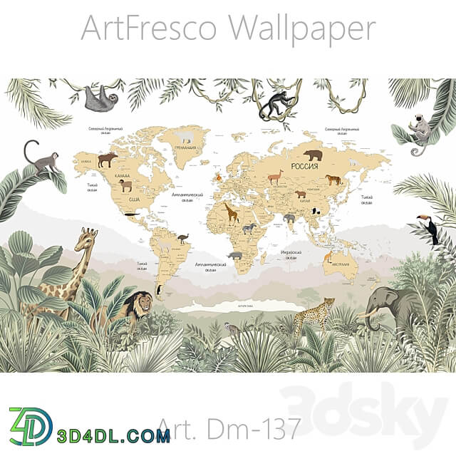 ArtFresco Wallpaper Designer seamless wallpaper Art. Dm 137OM 3D Models