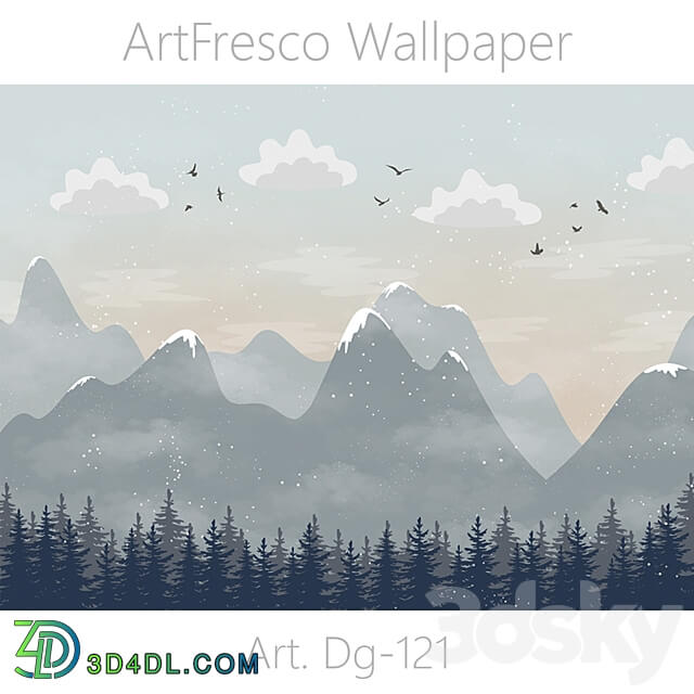 ArtFresco Wallpaper Designer seamless wallpaper Art. Dg 121OM 3D Models
