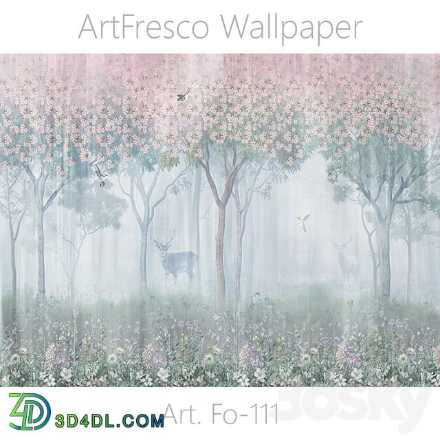 ArtFresco Wallpaper Designer seamless wallpaper Art. Fo 111OM 3D Models