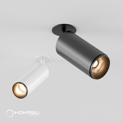 HOKASU Tube IN lamp with swivel mount 3D Models 