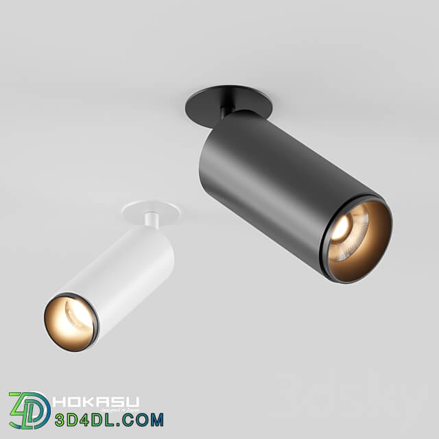 HOKASU Tube IN lamp with swivel mount 3D Models