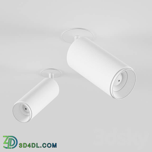 HOKASU Tube IN lamp with swivel mount 3D Models