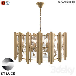 SL1623.203.08 Pendant chandelier ST Luce champagne, transparent OM 