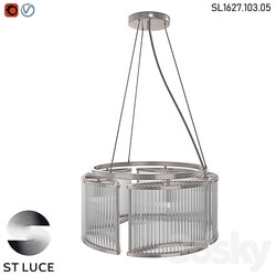 SL1627.103.05 Pendant chandelier ST Luce Chrome Transparent OM Pendant light 3D Models 