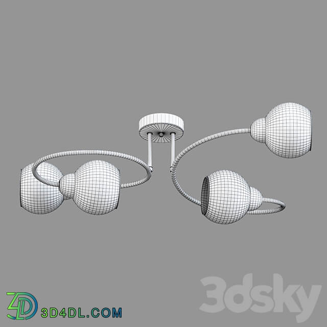 OM Ceiling chandelier with shades Eurosvet 30136 4 Tulia Ceiling lamp 3D Models