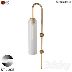 SL1145.351.01 Wall lamp ST Luce Brass White OM 3D Models 