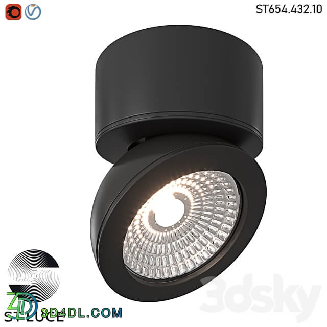 ST654.432.10 Ceiling lamp Black LED OM 3D Models