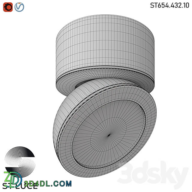 ST654.432.10 Ceiling lamp Black LED OM 3D Models