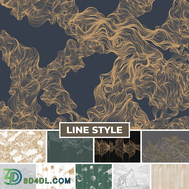 Wallpaper. Collection Line Style