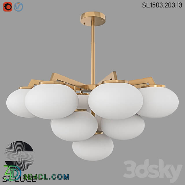 SL1503.203.13 Pendant chandelier ST Luce Golden/White OM