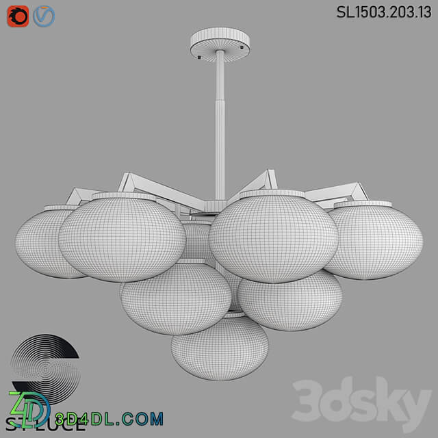 SL1503.203.13 Pendant chandelier ST Luce Golden/White OM