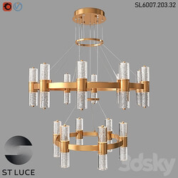 SL6007.203.32 Pendant chandelier ST Luce Brass/Transparent OM 