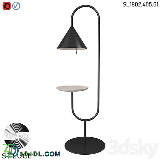 SL1802.405.01 Floor lamp ST Luce Black OM