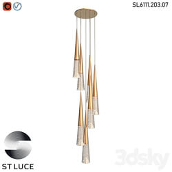 SL6111.203.07 Pendant chandelier ST Luce Golden/Transparent OM 