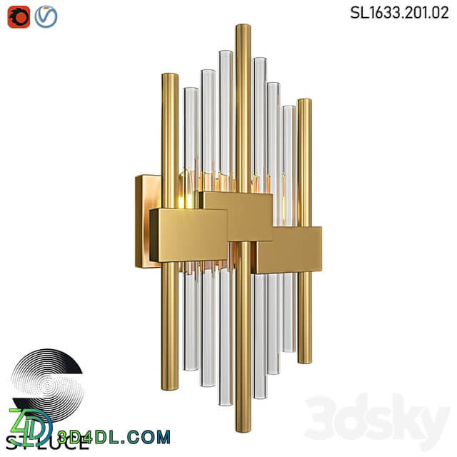 SL1633.201.02 Wall lamp ST Luce Matt gold/Clear OM
