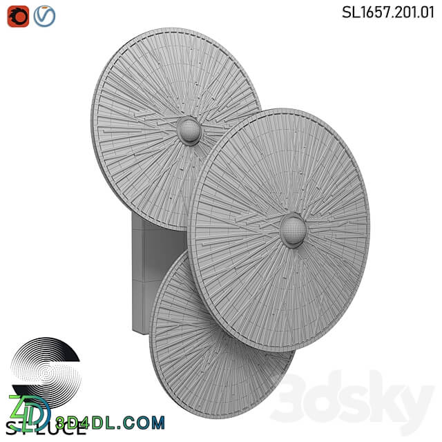 SL1657.201.01 Sconce ST Luce Gold Transparent OM 3D Models