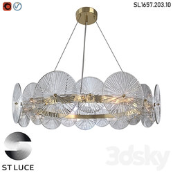 SL1657.203.10 Pendant chandelier ST Luce Golden Transparent OM Pendant light 3D Models 