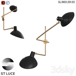 SL1803.201.02 Sconce ST Luce Black/Gold OM 