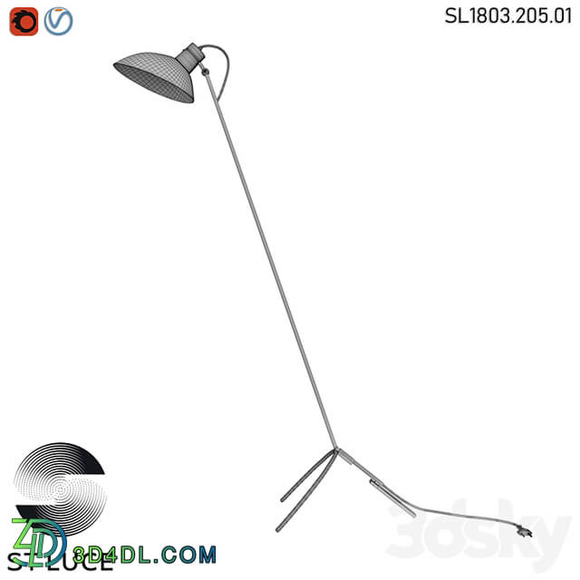 SL1803.205.01 Floor lamp ST Luce Black/Gold OM