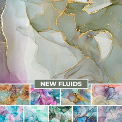 Wallpaper. Collection New Fluids 3D Models 