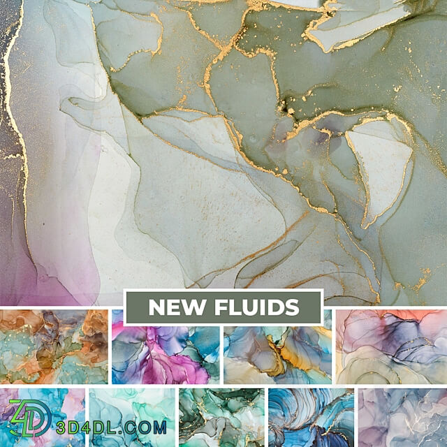 Wallpaper. Collection New Fluids 3D Models
