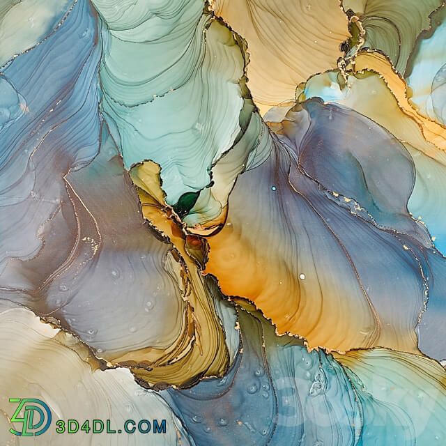 Wallpaper. Collection New Fluids 3D Models