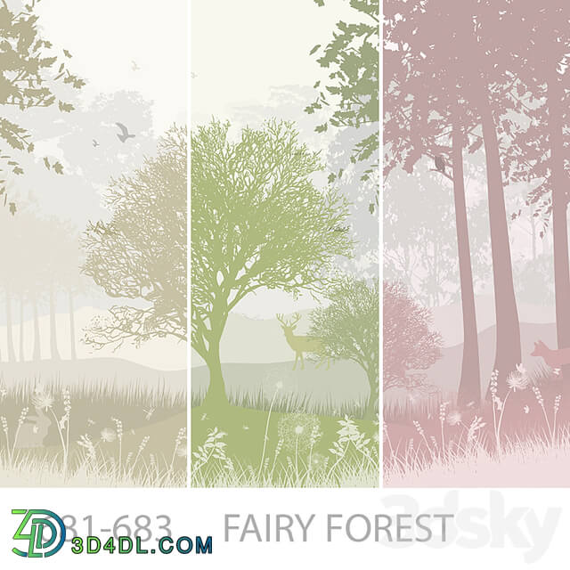 Wallpapers/Fairy forest1/Designer wallpaper/Panels/Photowall paper/Mural