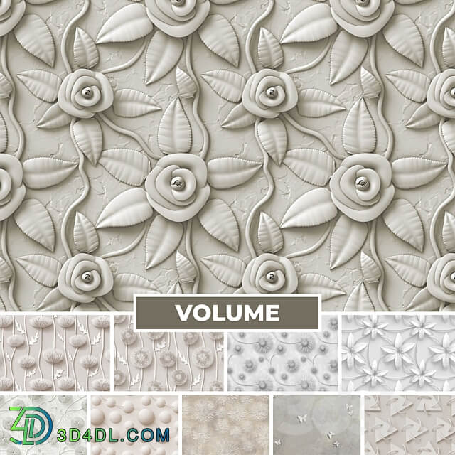 Wallpaper. Collection Volume 3D Models