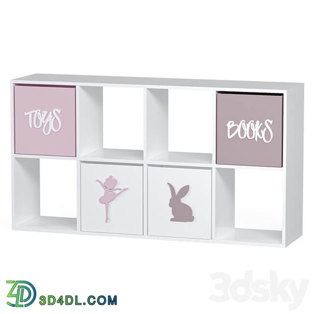 Children&#39;s rack with storage boxes