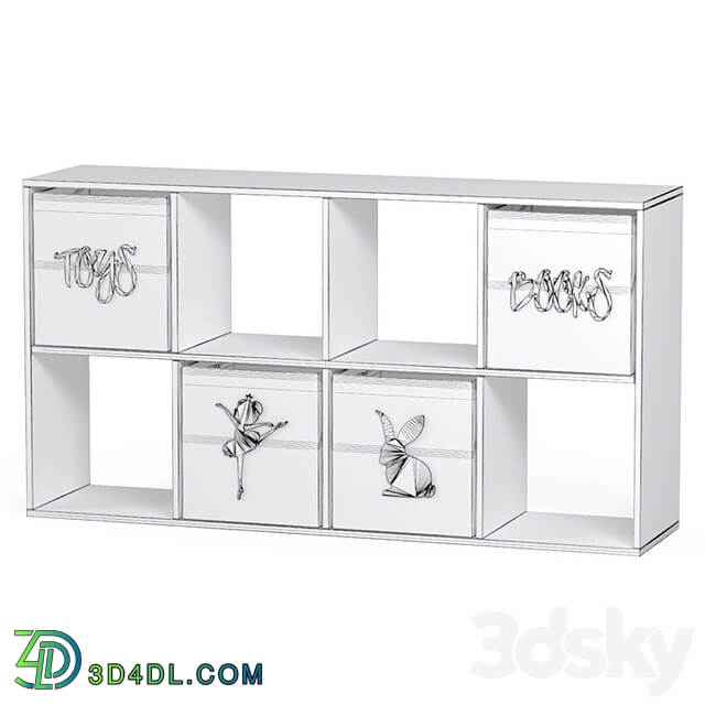 Children&#39;s rack with storage boxes