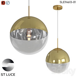 SLE114613 01 Pendant chandelier Brass/Clear OM 