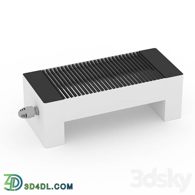"Coral Pro" floor design convector with a decorative insert