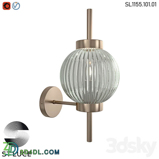 SL1155.101.01 Wall lamp ST Luce Nickel/Transparent OM