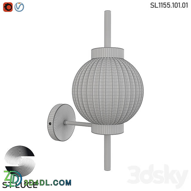 SL1155.101.01 Wall lamp ST Luce Nickel/Transparent OM