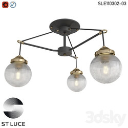 SLE110302 03 Pendant lamp Black, Bronze/Transparent OM 