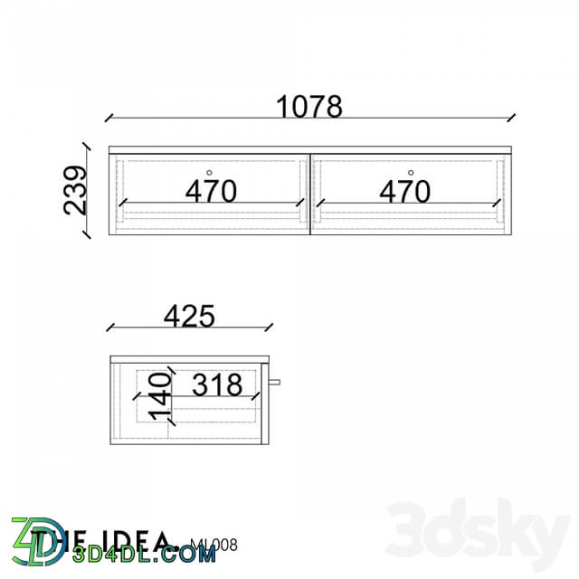 OM THE IDEA hanging console MINIMAL 008