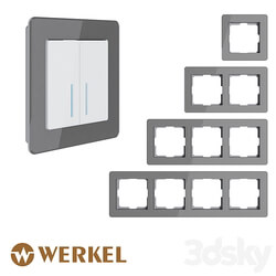 OM Acrylic frames for sockets and switches Werkel Acrylic (graphite) 