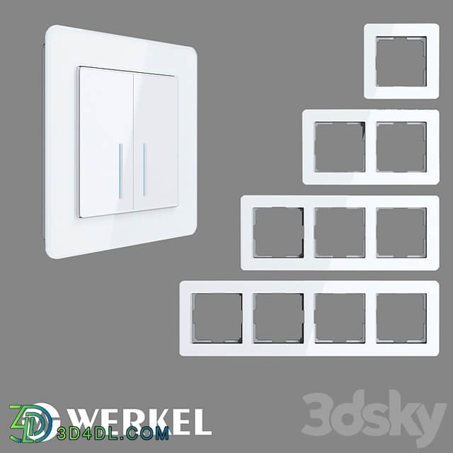 OM Acrylic frames for sockets and switches Werkel Acrylic (white)