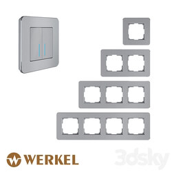 OM Metal frames for sockets and switches Werkel Platinum series (aluminum) 