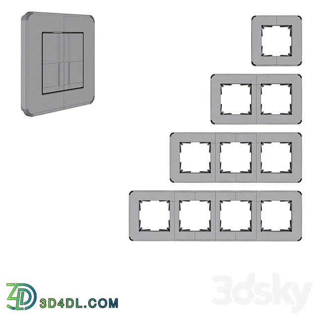 OM Metal frames for sockets and switches Werkel Platinum series (champagne)