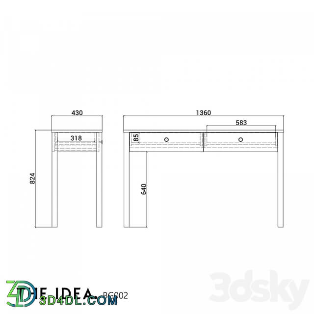 OM THE IDEA console table BERGEN 002