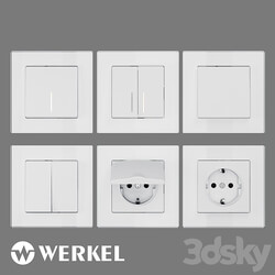 OM Sockets and switches Werkel (matte white) 