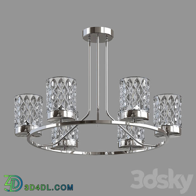 OM Ceiling chandelier with glass shades Eurosvet 60127/6 Calle