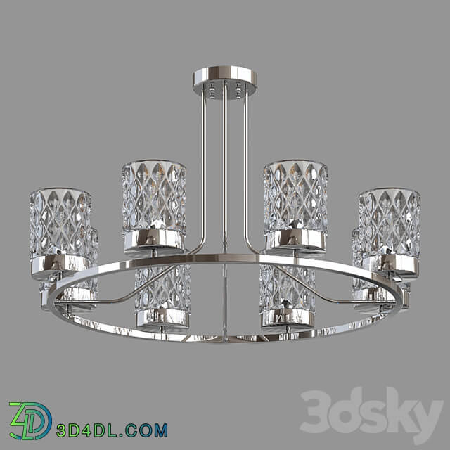 OM Ceiling chandelier with glass shades Eurosvet 60127/8 Calle